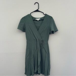 Monteau Sage Green Mini Dress